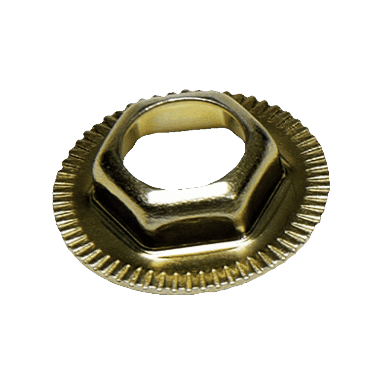 Metal sensor cover manufactured by progressive die stamping process at Stewart EFI.