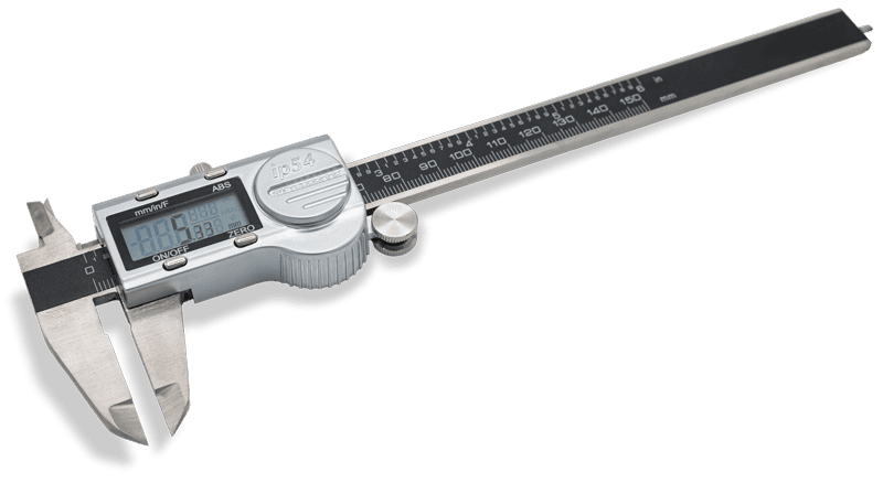 A modern high precision electronic caliper which is waterproof with IP54 regulations.